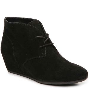 Nine west joanis black suede wedge bootie black